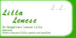 lilla lencse business card
